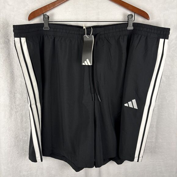 adidas Essential 3S Chelsea Shorts Men's Sports Pant Casual Black 4XL JE6436 NWT - Picture 1 of 5